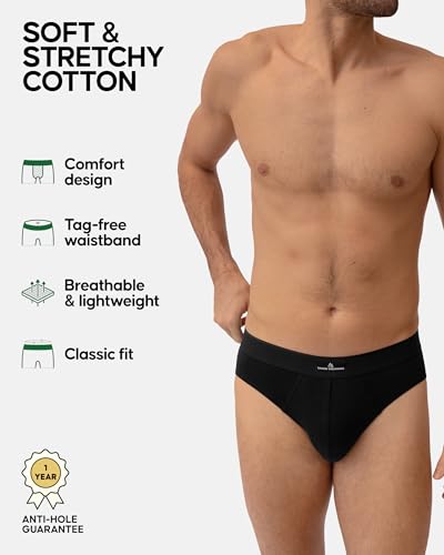 DANISH ENDURANCE Men's Cotton Briefs (3-Pack) – Soft, Stretchy & Breathable Underwear with Comfort Waistband2