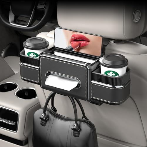 Organizador Trasero 6 en 1 para Auto con Porta Vasos