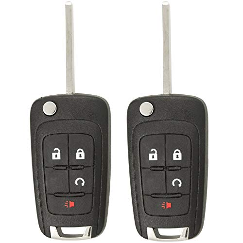Keyless2Go Replacement For Keyless Remote 4 Button Flip Car Key Fob For Oht01060512 (2 Pack) #TOP15