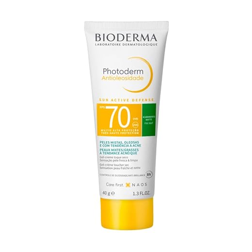 BIODERMA Protetor Solar Facial Photoderm Antioleosidade FPS70 Sem cor