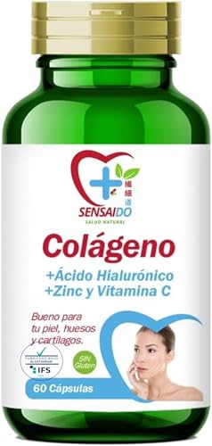 Colágeno + Ácido Hialurónico | Para Articulaciones y Piel | Hidrolizado en 60 cápsulas | BASADO...