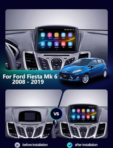 Estéreo para Ford Figo KA 2015-2018 con Carplay Android Auto Pantalla Táctil GPS 6