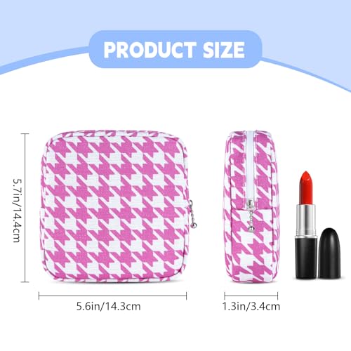Image of Period Bag for Teen Girls, Canvas Sanitary Napkin Storage Bag with Zipper, Portable Menstrual Pad Bag Tampon Holder for Purse
