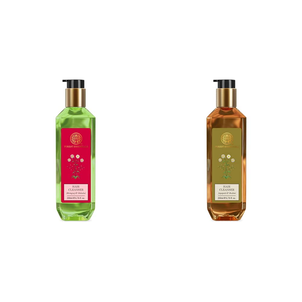 Forest Essentials Hair Cleanser, Bhringraj and Shikakai, 200ml & Forest essentials Hair Cleanser Japapatti & Brahmi 200ml-image-47