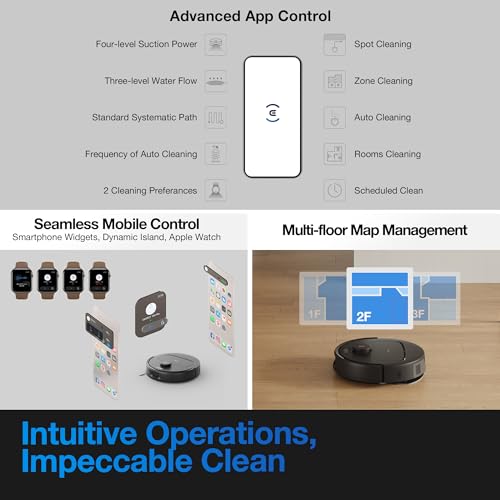 ECOVACS DEEBOT N20e Plus Robot Vacuum and Mop, 10000Pa Suction, Self-Emptying Bagless Base, Tangle-Free for Pet Hair, Smart Mapping, 300 Min Runtime, Alexa, Hardwood/Carpet/Tile by ECOVACS - Used condition - Image 7