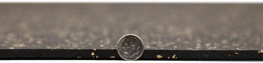 Miniatura 3 de Flooring Inc. Rollo de goma resistente de 14 de pulgada de grosor Alfombrillas de goma reciclada flexible para gimnasio en casa Alfombrilla de