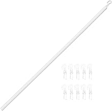 HOMSFOU Substituição De Persianas Verticais Varinha Cega Com Ganchos Varinha Cega De Cortina De Haste Cega De 117 Cm Abridor De Persianas De Plástico Transparente Vara Cega De Janela