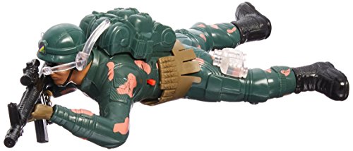 Crawling Army Corp Soldier Battery Operated Toy Action Figure w/ Realistic Crawling Action, Lights, Sounds (Colors May Vary)