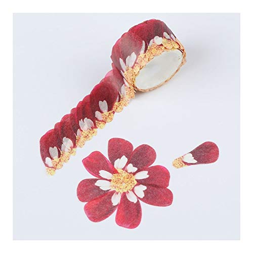DDDCM Flower Petals Washi Tape Decorative Masking Tape Fragrance Sakura Washi Tape Scrapbooking Diary Paper Stickers (Color : 01)