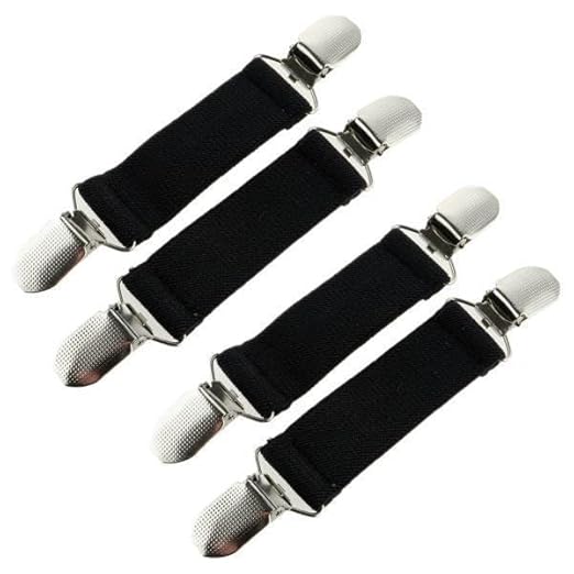 3xStainless Steel Mitten Clips Elastic Glove Clip for Kids Toddler Black