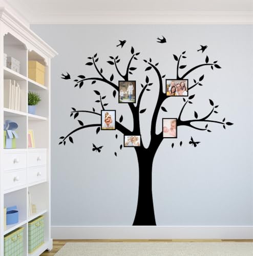 Vinilo decorativo árbol familiar para pared 64x69 pulg miniatura 1
