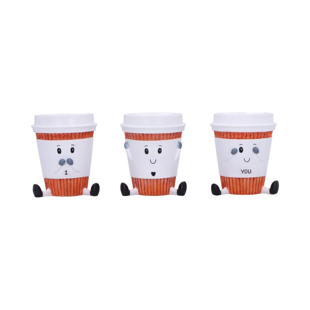 Nemesis Now Three Wise See No Evil Hear No Evil Speak No Evil Figurines, Adorable Hand-Painted Resin Collectibles and Gift - Coffee Cups