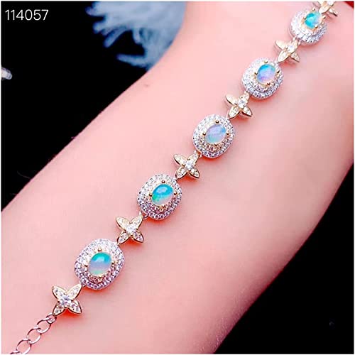 Bracelet en opale naturelle bijoux en argent 925 véritable
