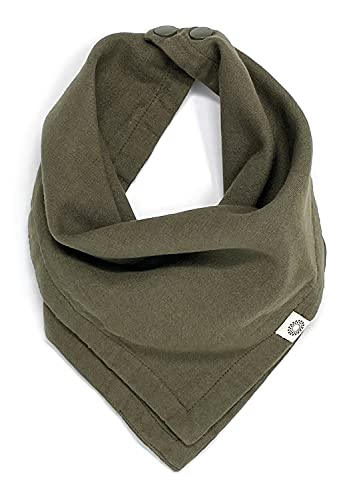 Image of Kishu Baby Indi - Fairtrade Certified Organic Bandana Scarf Bib, Dual Layer, 4-Way Reversible Muslin Baby Bandana Bibs for Boys or Girls