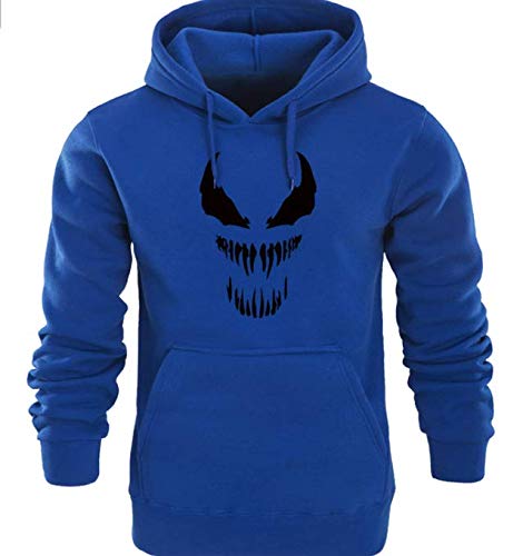 Marvel Movies Black Spiderman and Venom Sweatshirts for Men (Blue)
