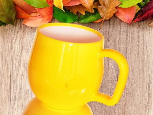 Image of Lilone Yellow Smiley Emoji Coffee Mug Tea Cup with Handle (Melamine Unbreakable) 350ML (Always Smile)