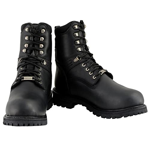 Image of Milwaukee Leather Men's Leather Lace-Up Riding Boots - Motorcycle Biker Footwear for Street & Daily Wear