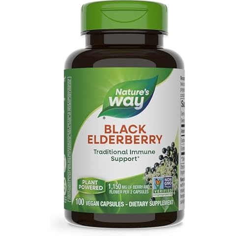 Nature's Way Black Elderberry Capsules Cover