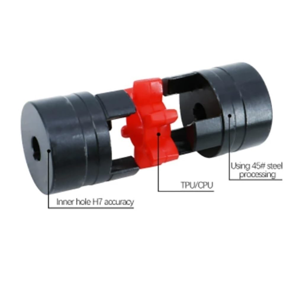 Accouplement à quatre mâchoires en acier D80 L14 for arbre moteur et embrayage Rouvert Élastique(16mm to 40mm)