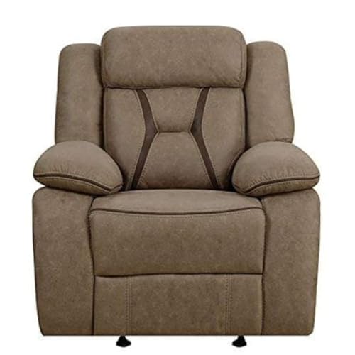 Image of Torque Pawel Leatherette Recliner Sofa 1 Seater-Beige | Single Sofa Recliner for Relaxing at Home | 1 Seater Manual Recliner Chair for Office Living Room- 1 Year Warranty