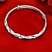 Sterling Silver Bangle Bracelets for Women,Fashion Jewelry Simple Adjustable 925 Silver Cuff Bangles for Women Mom Wife Valentine Mothers Day Gift