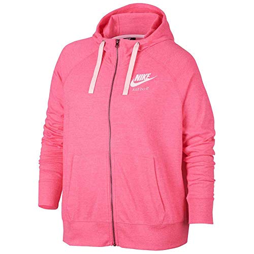 Nike Womens Plus Size Sportswear Gym Vintage Hoodie, Pink, 3X