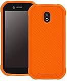Wireless PROTECH Case Compatible with CAT S42 and CAT S42 H+ Phones. Flexible Slim Protective Case with Drop Protection for CAT S42 and CAT S42 H+ Phones (Orange)