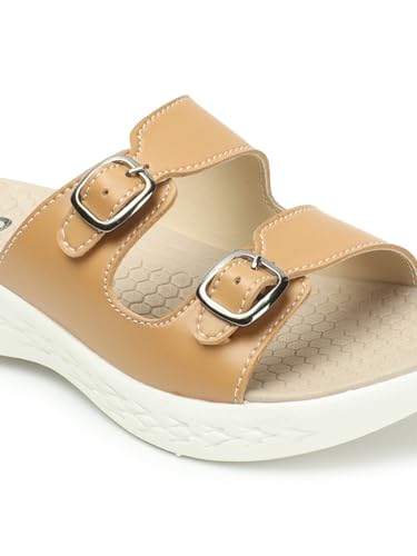 Image of Carlton London women's Comfortable & Lightweight Slip-On Sandals
