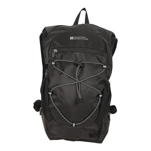 Mountain Warehouse Track Hydro Bolso de la Pista 2L - Paquete Resistente de la hidración de Ripstop, vejiga Suave del Agua, Airmesh Rellenado Trasero, Botella Negro Talla única