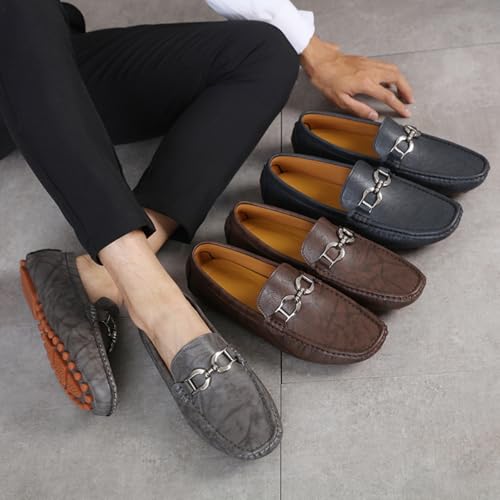 Men's Classic Penny Slip - On Loafer, Made of Cowhide Leather, with Soft Sole. Loafer for Men, Comfortable Men's Business Casual, Driving and Boat Shoes4