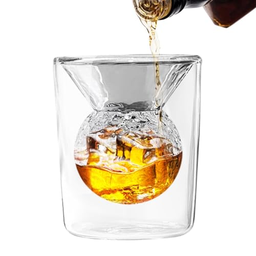 Taza De Vidrio De Golf, Taza De Vidrio Para Pelota De Golf | Vaso De Tiro En Forma De Bola De Golf - Taza De Vidrio Pequeño, Utensilios De Bar Creativos Para Golfista, Taza De Tiro Para Hombre, Vino