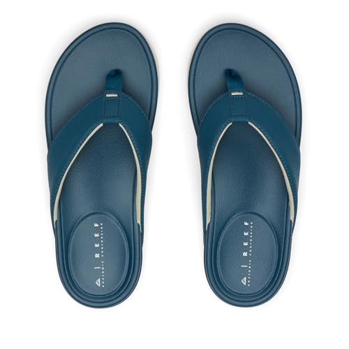 REEF Cushion Bonzer Men's Flip Flop, Ultra Soft Cushion Footbed, Deep Sea/White, 62