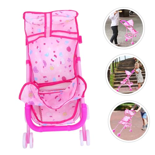 Kisangel Kinderwagen mit Großem Korb Leichter Puppenwagen für Mädchen Faltbar Fördert Motorische Fähigkeiten und Eltern Junge Mädchen Bindung für Outdoor und Reisen – Bild 8