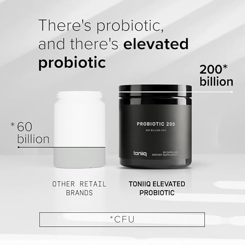 Toniiq 200 Billion CFU Probiotic Supplement 30 Verified Third-Party Tested Strains - Fully Shelf-Stable Probiotics Formula with Prebiotic Blend - Extended Release Capsules - Image 4