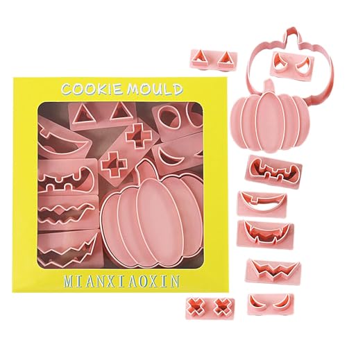 - Juego de 10 cortadores de galletas con cara de Acción de Gracias, accesorios para hornear