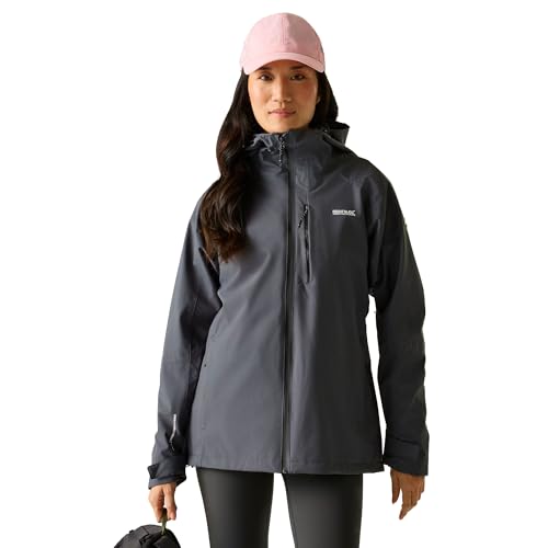 Regatta Womens Birchdale Outdoor Active Jackets Waterproof Shell Chubasquero, Gris, 26 para Mujer
