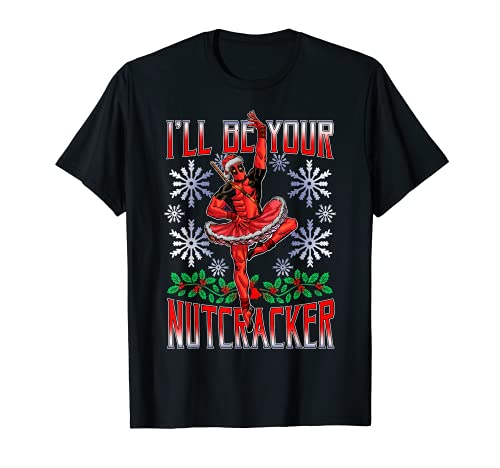 Marvel Deadpool Nutcracker Ballerina Santa Christmas T-Shirt T-Shirt