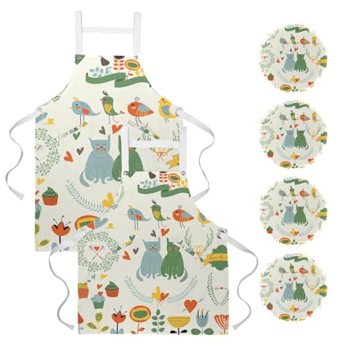 Tablier de cuisine pour pâtisserie et nettoyage de la maison multicolore