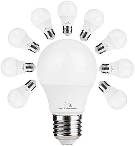 Maclean MCE269 10-częściowy zestaw żarówek LED żarówka żarówka 230 V E27 zastępuje 40 W (ciepła biel, 5 W 500 lm)