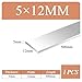 6061 Aluminum Flat Bar - 3-5mm Thick, 500mm Long, Versatile for Industrial and DIY Applications(5 * 12mm)