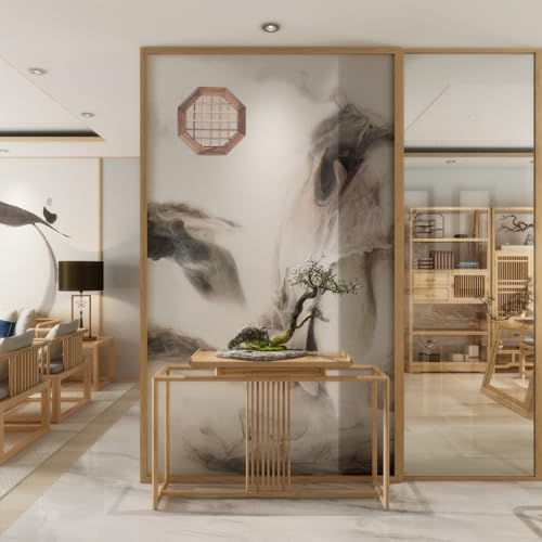 Marco de ventana vintage de madera con cuadrícula elegante para pared 4