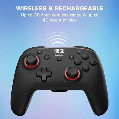Turtle Beach Rematch Wireless Gaming Controller - Officially Licensed for Nintendo Switch 2, Nintendo Switch/Switch Lite/OLED - TMR Thumbsticks, Rechargeable Battery, Audio Controls – Black/Red by Turtle Beach - Image 3