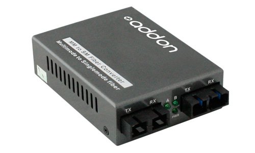 AddOn 1000Base-SX to 1000Base-LX SC MM/SM 20km Media Converter ADD-GMC-MMSM-2SC