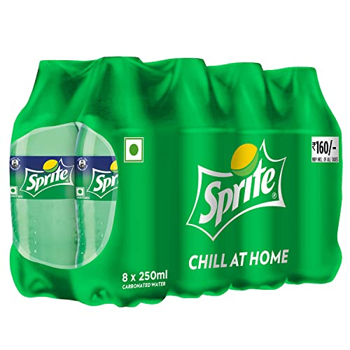 Image of Sprite Lemon-Lime Flavoured Cold Drink | Refreshing Taste | Clear Soft Drink with No Added Colours | Recyclable PET Bottle, 250 ml (Pack of 16)