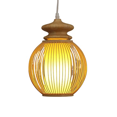 Luz de colgante de estilo sudeste asiático en bambú y rosca E27