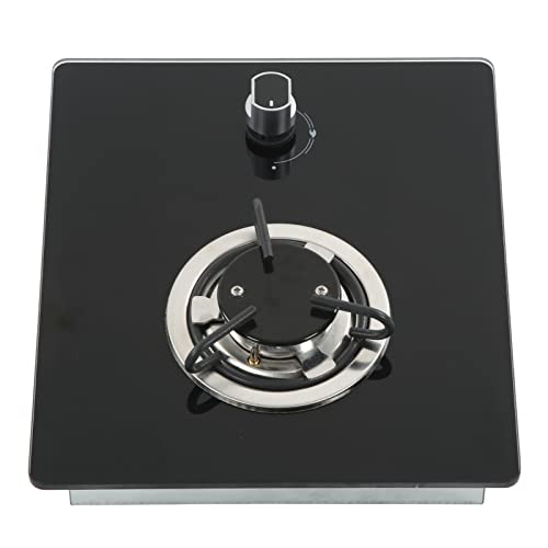 Wohnmobil-Gaskochfeld, Wohnmobil, Wohnmobil, Boot, Wohnwagen, Kochfeld, 1 Brenner, Drop-in-RV-Gasherd mit Gehärteter Glasscheibe, 1,8 KW, Stromlose Feuereinstellung für Outdoor, Yacht, Boot, Küche, Ha