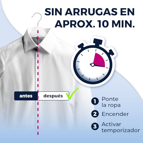 CLEANmaxx Plancha automática de camisas PRO STEAM + accesorio para pantalones | Función vapor, pantalla táctil | Plancha para camisas y blusas | Reduce olores, desinfecta, alisa, refresca - imagen 3