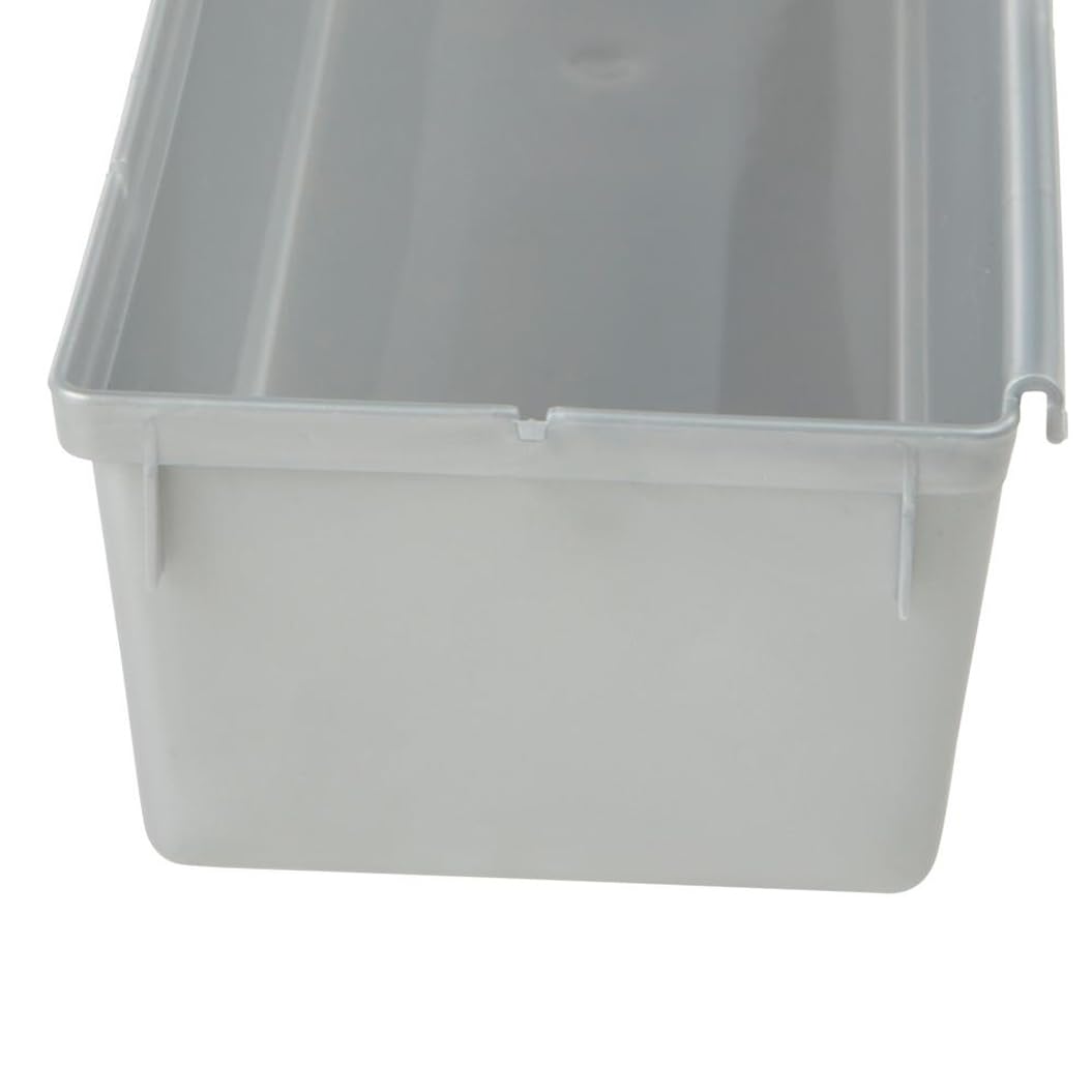 Organizer Per Cassetti Keeper - Modulare, Plastica PP, 23x8x5 Cm, Argento