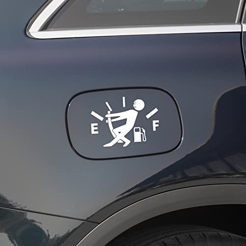 Nuoozy Universal Car Fuel Tank Cap Sticker Cool Decorative Vinyl Decal Sticker White C001 (1Pcs) #TOP2