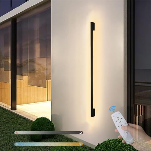 Eclairage mural minimaliste haut de gamme en aluminium et acrylique avec télécommande